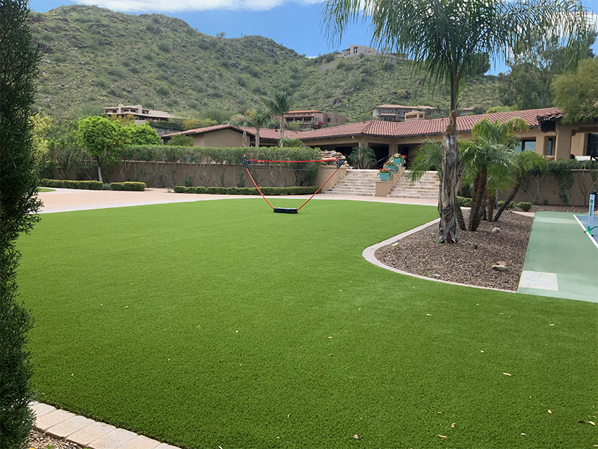 Artificial grass installation at a Paradise Valley, Arizona home